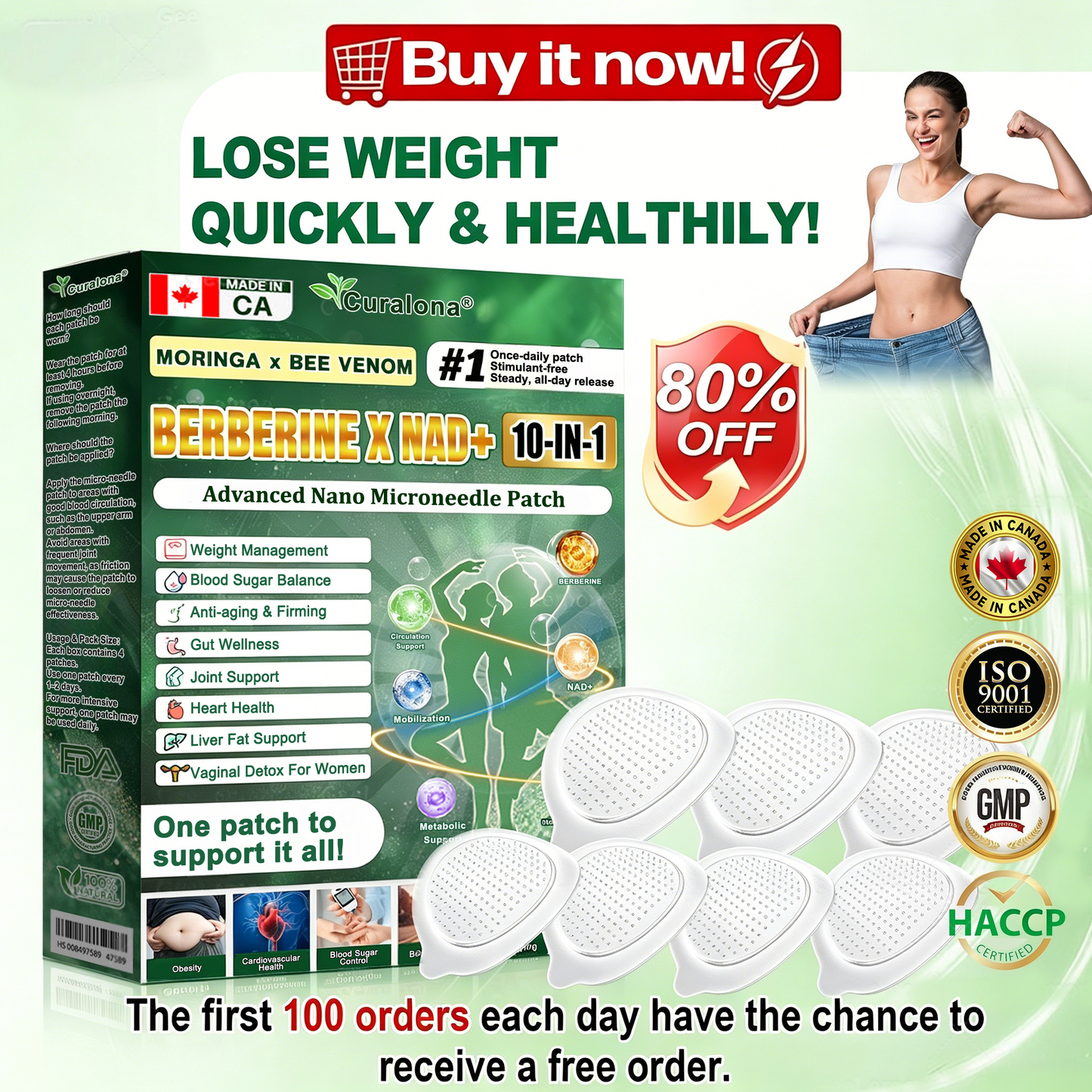 Official Canadian Store 🇨🇦  | 🧑‍⚕️🩺 Curalona® Moringa · Berberine × NAD+ 𝟏𝟎-𝐢𝐧-𝟏 𝐀𝐝𝐯𝐚𝐧𝐜𝐞𝐝 𝐍𝐚𝐧𝐨 𝐌𝐢𝐜𝐫𝐨𝐧𝐞𝐞𝐝𝐥𝐞 𝐏𝐚𝐭𝐜𝐡 — 𝐎𝐧𝐜𝐞 𝐃𝐚𝐢𝐥𝐲, 𝐕𝐢𝐬𝐢𝐛𝐥𝐞 𝐑𝐞𝐬𝐮𝐥𝐭𝐬 𝐢𝐧 𝟕 𝐃𝐚𝐲𝐬