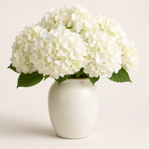 Agrsthme® Faux White Hydrangea Vase Arrangement