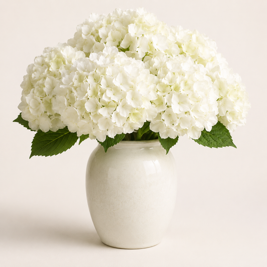 Agrsthme® Faux White Hydrangea Vase Arrangement