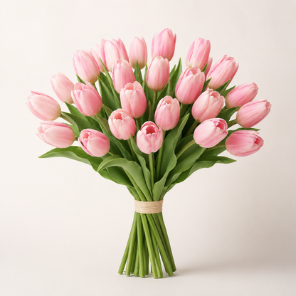 Agrsthme® Artificial Tulip Bouquet in Soft Pink