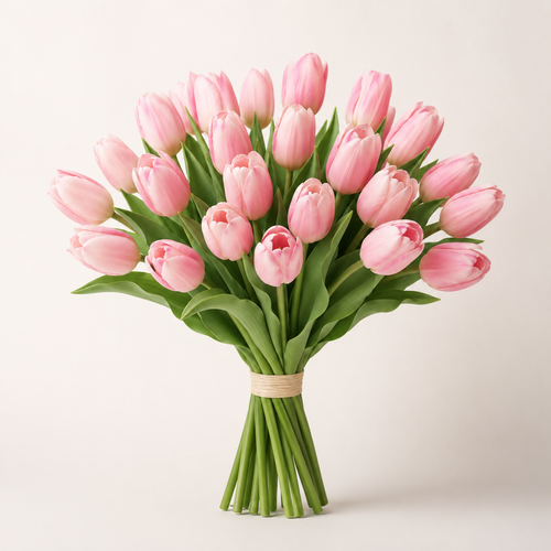 Agrsthme® Artificial Tulip Bouquet in Soft Pink