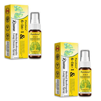 🍀🍀🐝🇨🇦 Official Store:𝐏𝐔𝐑𝐄𝐋𝐎𝐑𝐀®  6-in-1 Herbal BeePropolis Lung Cleanse Spray（👨‍⚕️Directly acts on COPD, asthma, chronic bronchitis (CB), respiratory infections, lung cancer, sinusitis, and other conditions🫁）