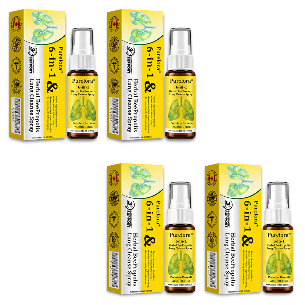 🍀🍀🐝🇨🇦 Official Store:𝐏𝐔𝐑𝐄𝐋𝐎𝐑𝐀®  6-in-1 Herbal BeePropolis Lung Cleanse Spray（👨‍⚕️Directly acts on COPD, asthma, chronic bronchitis (CB), respiratory infections, lung cancer, sinusitis, and other conditions🫁）