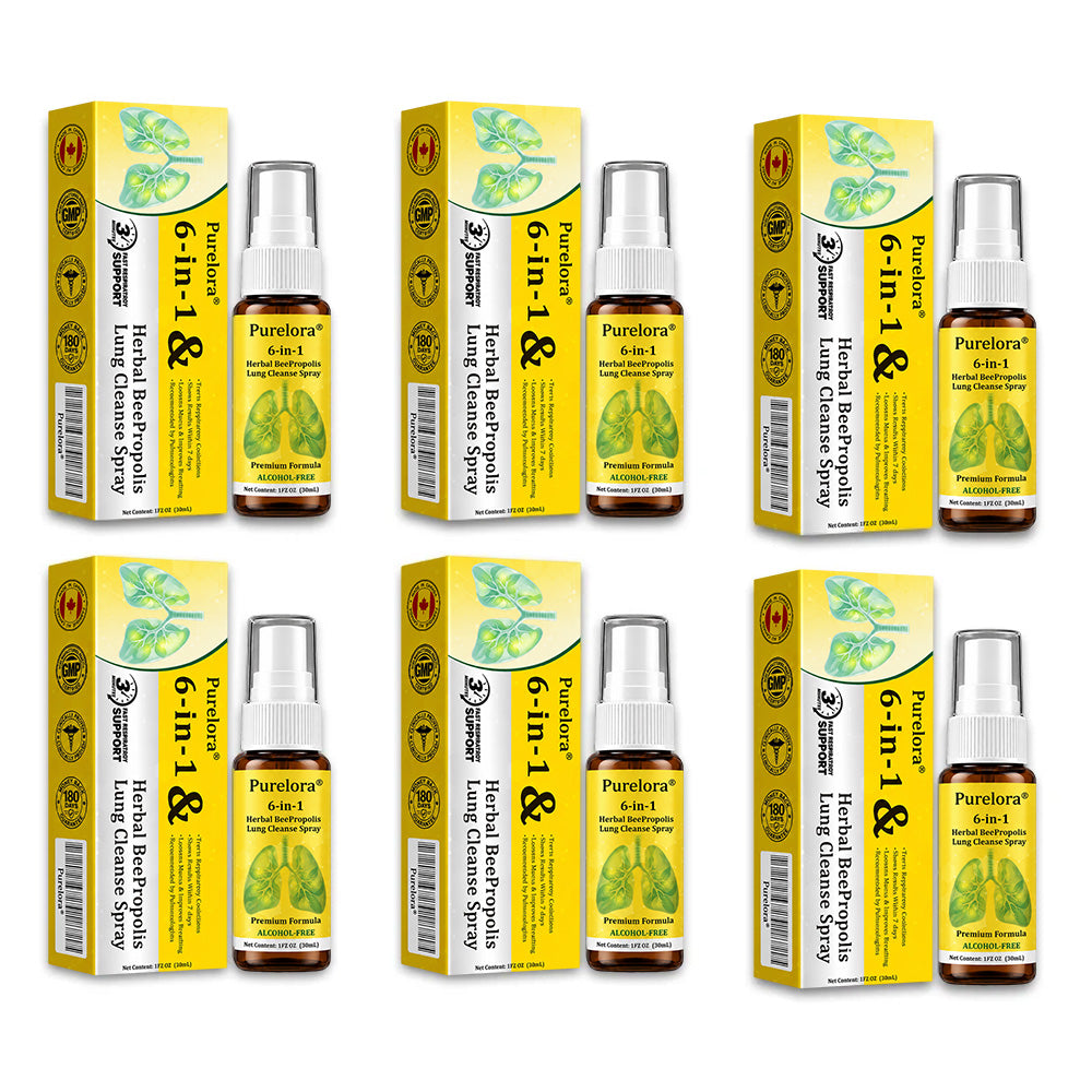 🍀🍀🐝🇨🇦 Official Store:𝐏𝐔𝐑𝐄𝐋𝐎𝐑𝐀®  6-in-1 Herbal BeePropolis Lung Cleanse Spray（👨‍⚕️Directly acts on COPD, asthma, chronic bronchitis (CB), respiratory infections, lung cancer, sinusitis, and other conditions🫁）