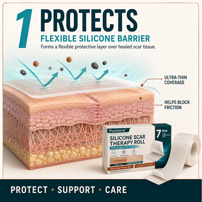 ✨💯Purelora® SILICONE SCAR THERAPY ROLL Help Soften, Flatten & Improve the Appearance of Raised Scars