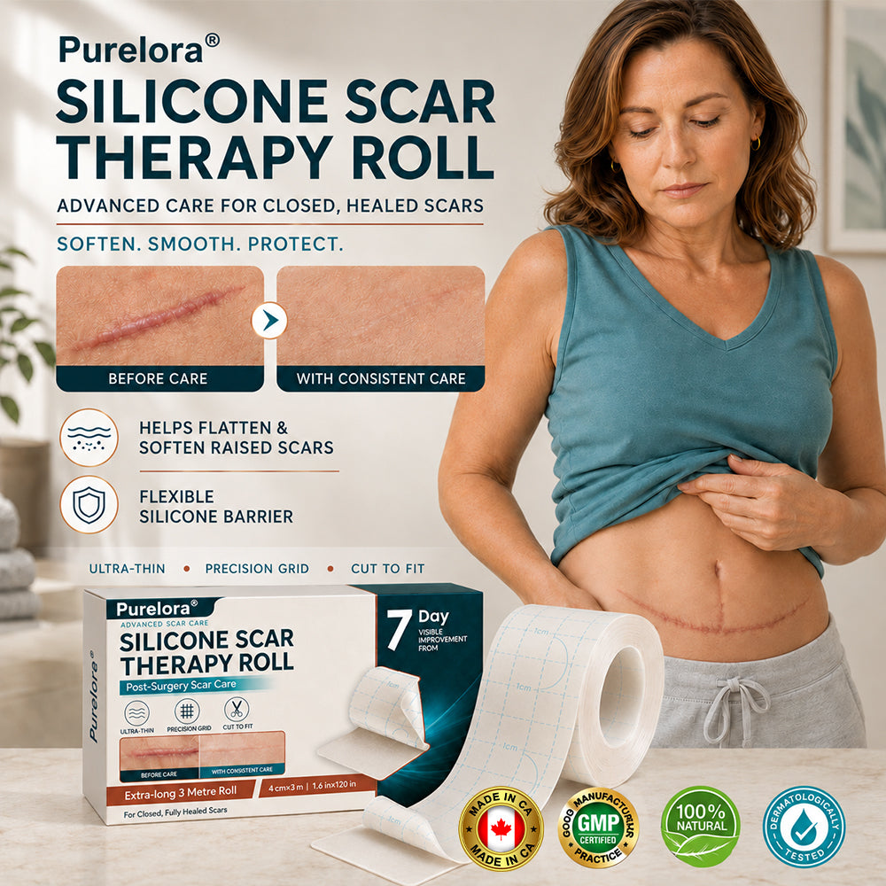 ✨💯Purelora® SILICONE SCAR THERAPY ROLL Help Soften, Flatten & Improve the Appearance of Raised Scars