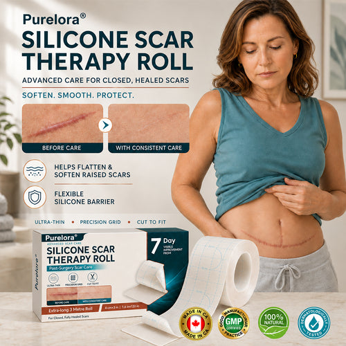 ✨💯Purelora® SILICONE SCAR THERAPY ROLL Help Soften, Flatten & Improve the Appearance of Raised Scars