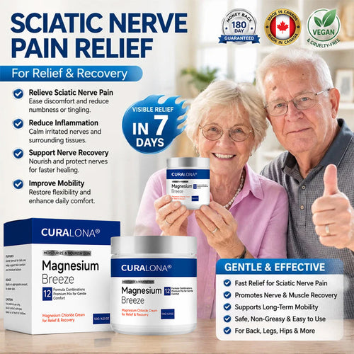 Curalona® Magnesium Chloride Cream | Relieve sciatica in just 15 minutes!