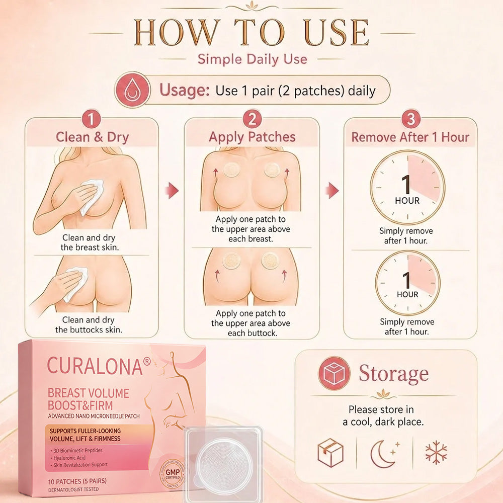 💥Curalona® 👩‍⚕️ Targeted Breast Enhancement Advanced Nano Microneedle Patch💃