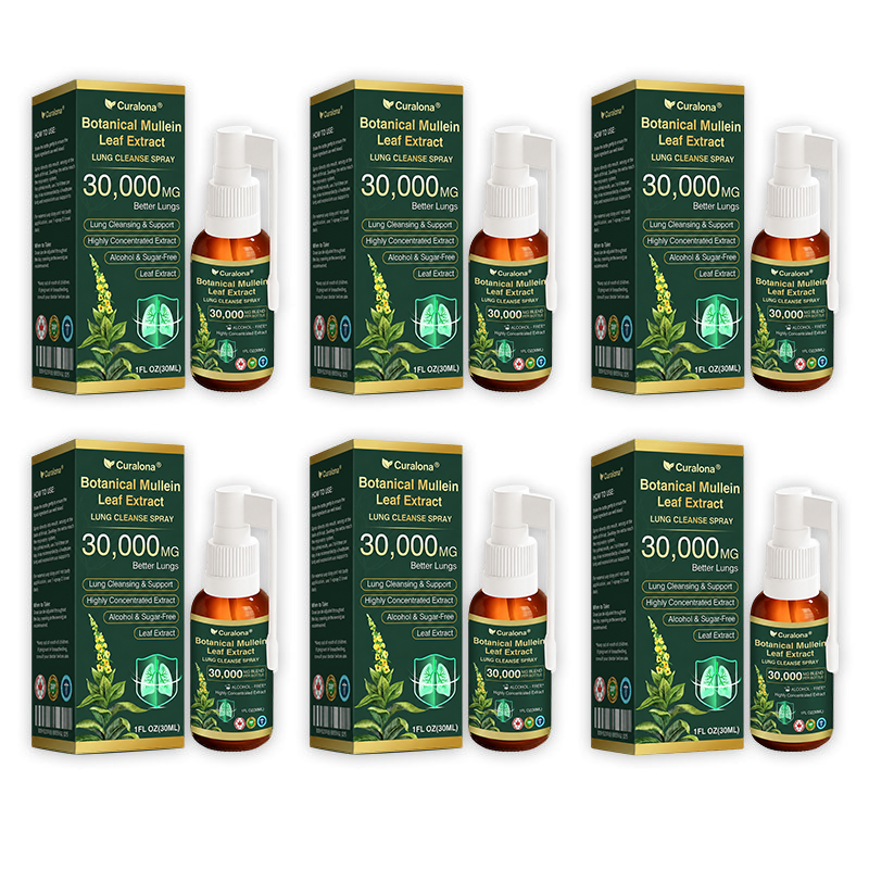✅ Official Canadian Flagship Store: Curalona® Mullein Leaf Extract Lung Cleansing Spray (👨‍⚕️ Directly targets COPD, asthma, chronic bronchitis, respiratory infections, lung cancer, sinusitis, and other lung-related conditions)