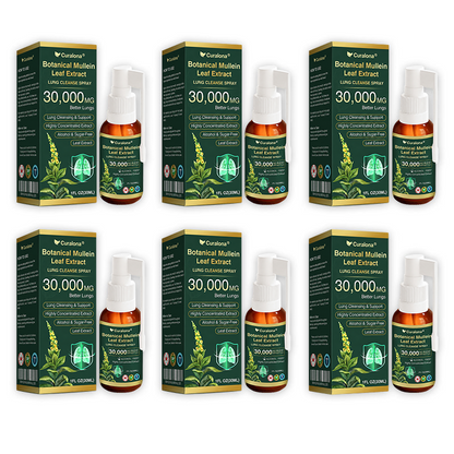 ✅ Official Canadian Flagship Store: Curalona® Mullein Leaf Extract Lung Cleansing Spray (👨‍⚕️ Directly targets COPD, asthma, chronic bronchitis, respiratory infections, lung cancer, sinusitis, and other lung-related conditions)