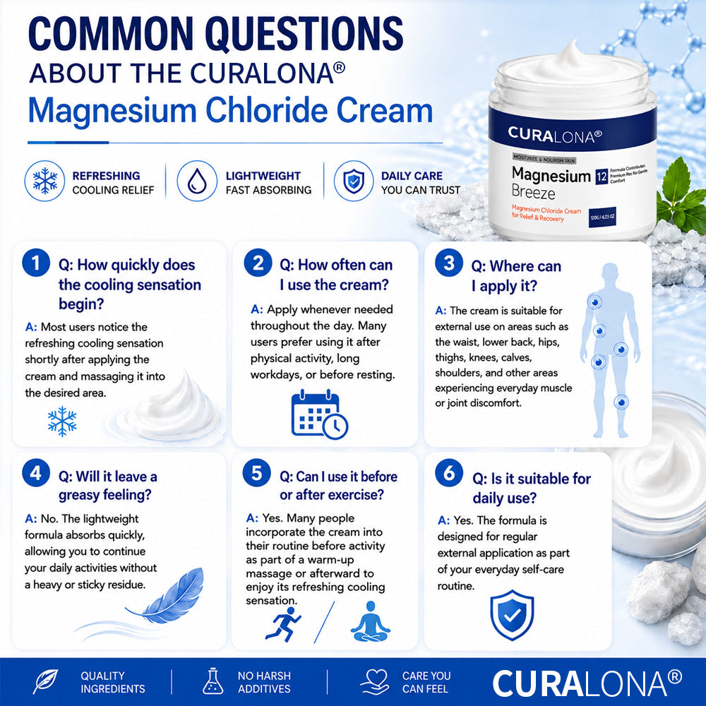 Curalona® Magnesium Chloride Cream | Relieve sciatica in just 15 minutes!