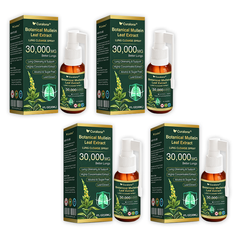 ✅ Official Canadian Flagship Store: Curalona® Mullein Leaf Extract Lung Cleansing Spray (👨‍⚕️ Directly targets COPD, asthma, chronic bronchitis, respiratory infections, lung cancer, sinusitis, and other lung-related conditions)