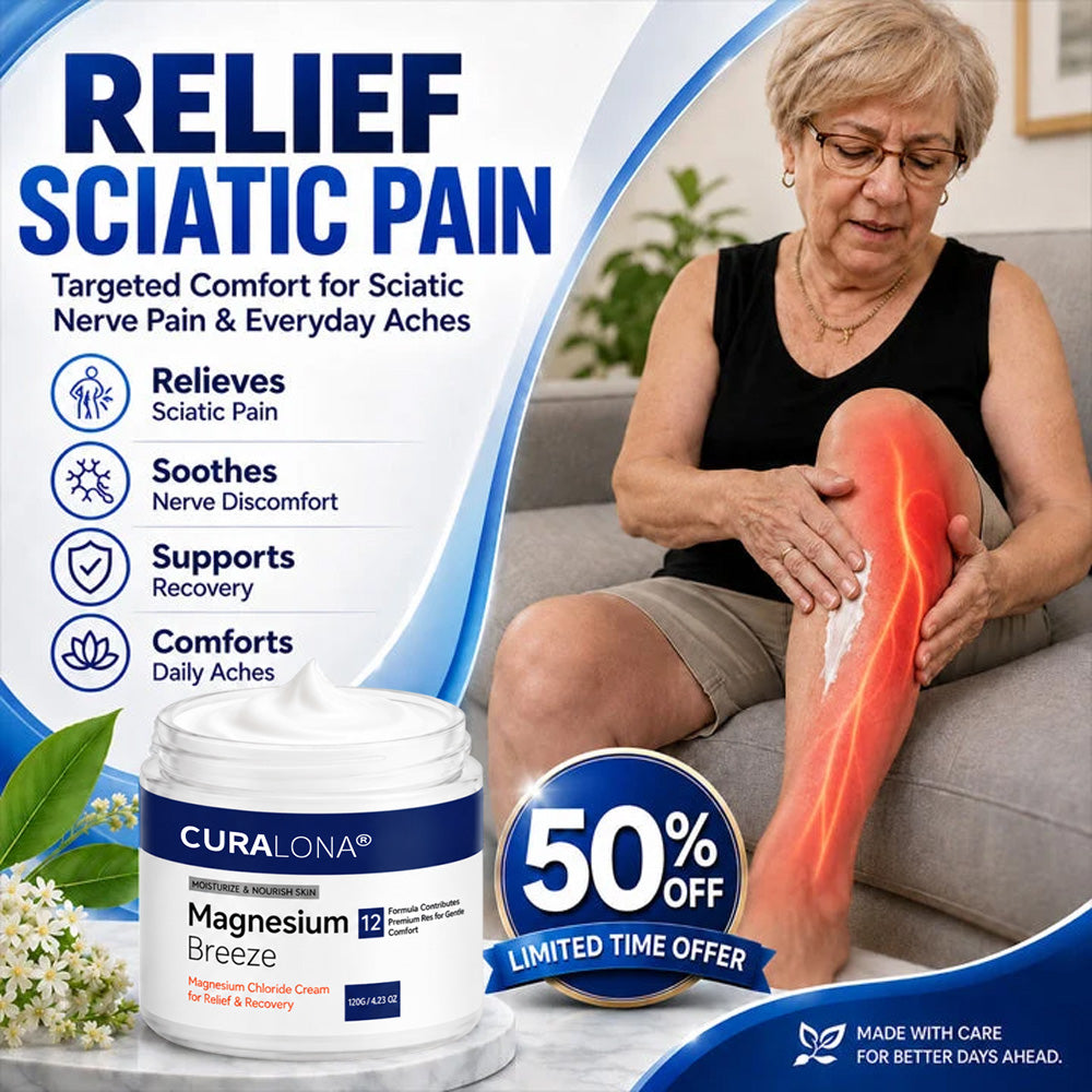 Curalona® Magnesium Chloride Cream | Relieve sciatica in just 15 minutes!