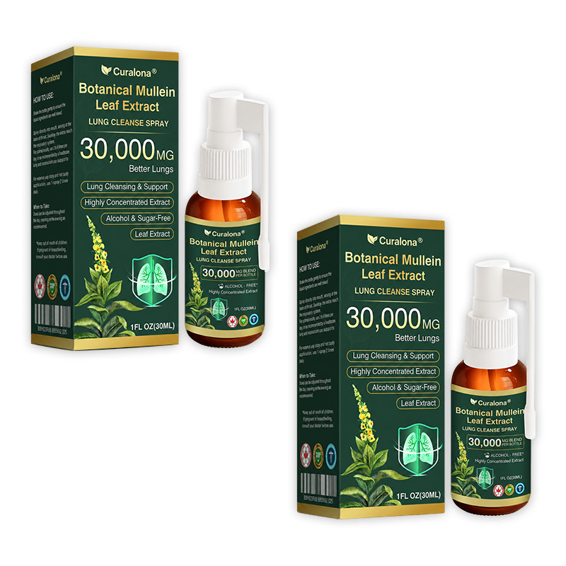 ✅ Official Canadian Flagship Store: Curalona® Mullein Leaf Extract Lung Cleansing Spray (👨‍⚕️ Directly targets COPD, asthma, chronic bronchitis, respiratory infections, lung cancer, sinusitis, and other lung-related conditions)