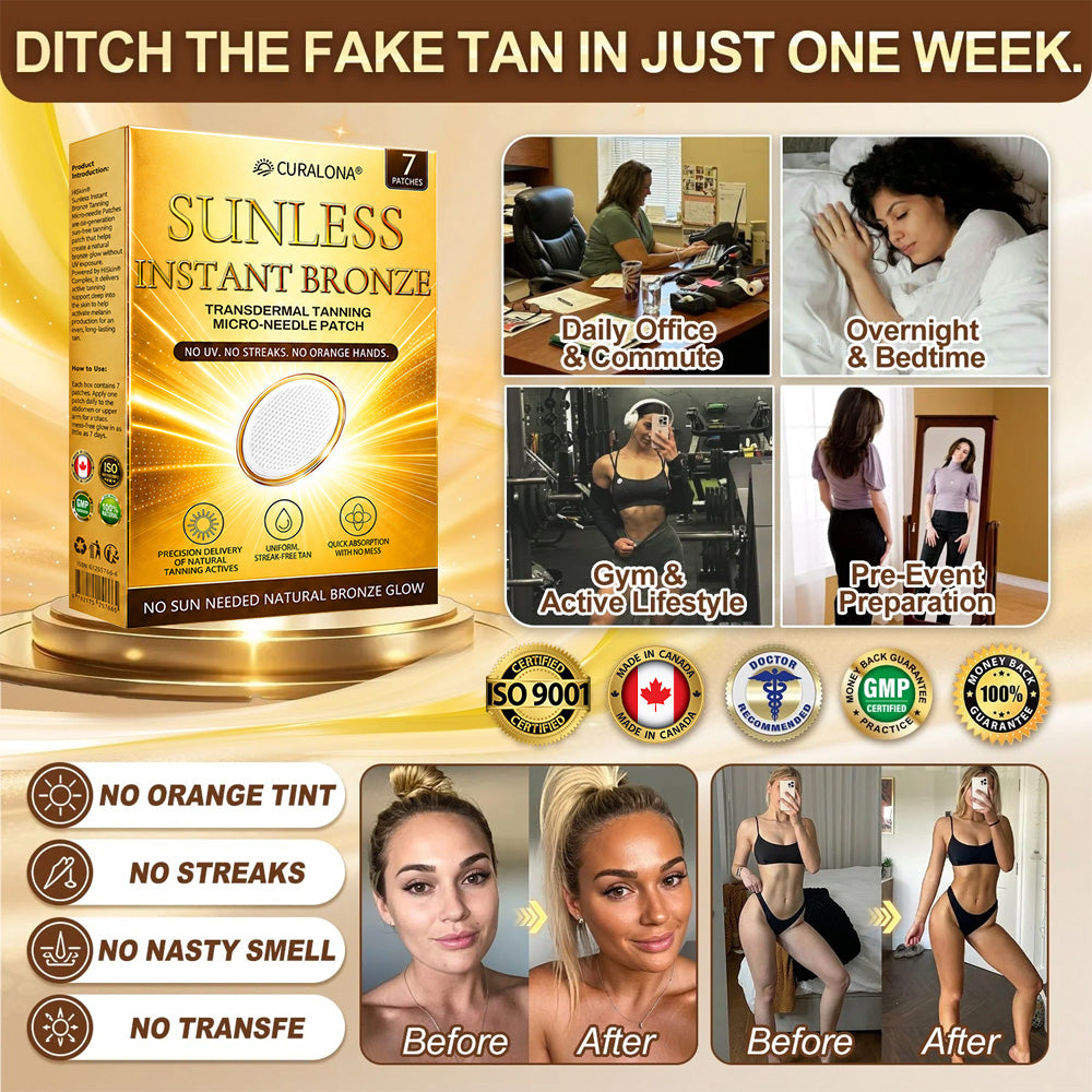 𝑶𝒇𝒇𝒊𝒄𝒊𝒂𝒍 𝑺𝒕𝒐𝒓𝒆 | ☀️☀️  Curalona® 𝐒𝐮𝐧𝐥𝐞𝐬𝐬 𝐈𝐧𝐬𝐭𝐚𝐧𝐭 𝐁𝐫𝐨𝐧𝐳𝐞 𝐓𝐚𝐧𝐧𝐢𝐧𝐠 𝐌𝐢𝐜𝐫𝐨𝐧𝐞𝐞𝐝𝐥𝐞 𝐏𝐚𝐭𝐜𝐡 🇨🇦 (𝐉𝐮𝐬𝐭 𝐨𝐧𝐜𝐞 𝐚 𝐝𝐚𝐲) 𝐕𝐢𝐬𝐢𝐛𝐥𝐞 𝐁𝐫𝐨𝐧𝐳𝐞 𝐆𝐥𝐨𝐰 𝐢𝐧 𝟕 𝐃𝐚𝐲𝐬 ✅ 𝐍𝐨 𝐔𝐕, 𝐍𝐨 𝐎𝐫𝐚𝐧𝐠𝐞, 𝐍𝐨 𝐒𝐭𝐫𝐞𝐚𝐤𝐬, 𝐍𝐨 𝐃𝐇𝐀, 𝐍𝐨 𝐌𝐞𝐬𝐬.