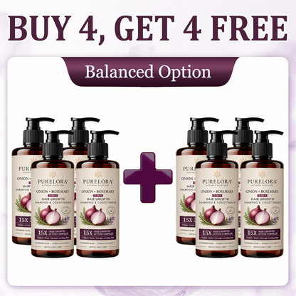 🌿👨‍⚕️ Official Canadian Flagship Store 🇨🇦 | 🔥PURELORA® Onion & Rosemary 2-in-1 Anti-Hair Loss & Growth Shampoo & Conditioner Set — Infused with a 15x hair-growth active complex to help you achieve thicker, fuller, and stronger hair.